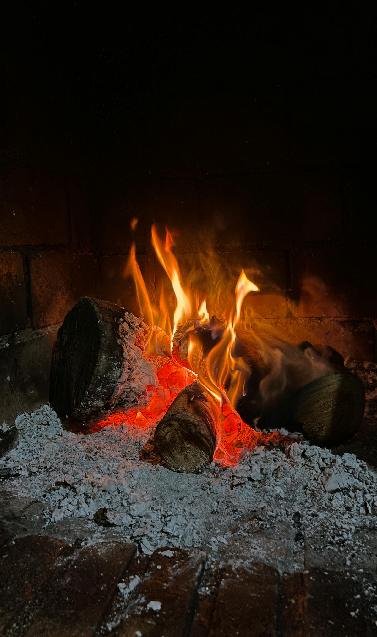 Cheminée avec feu de bois à Villeneuve-Loubet